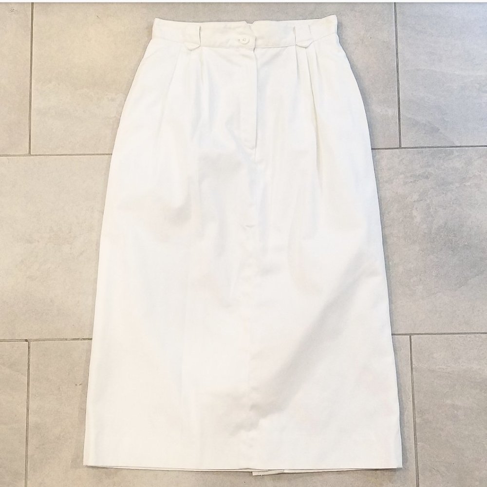 Jones New York vintage white midi skirt
